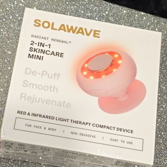 Solawave Radiant Renewal 2-In-1 Skincare Mini Light Therapy Compact Device - Picture 10 of 11